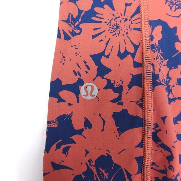 LULULEMON Final Lap Crop 23" Tights Efflorescent Dark Canyon Navy Floral Yoga 6 - Picture 9 of 11
